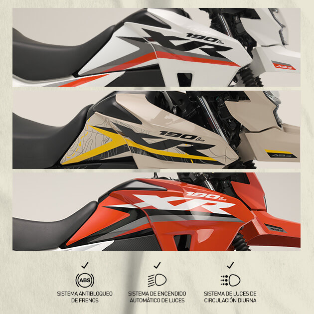 colores disponibles de la Honda XR190L 2.0