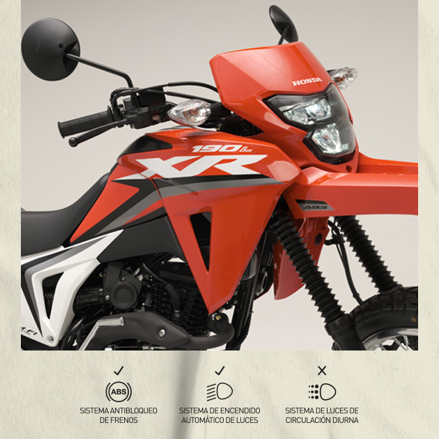 XR190L en color  rojo 